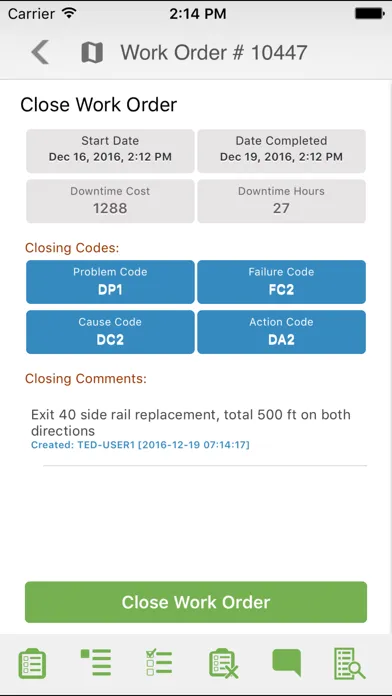 ภาพหน้าจอของ HxGN EAM Mobile Offline